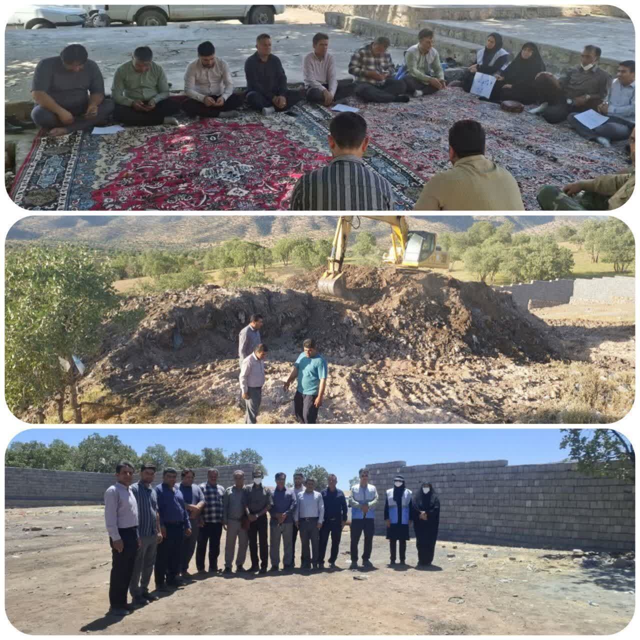 پایان عملیات حصارکشی مکان دفن پسماند روستای رفن