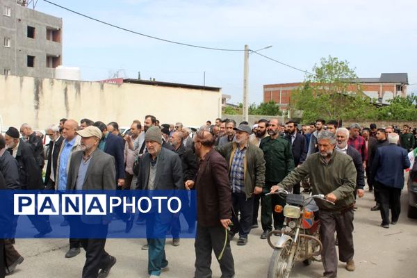 حمایت نمازگزاران جمعه در گلوگاه از مردم مظلوم فلسطین