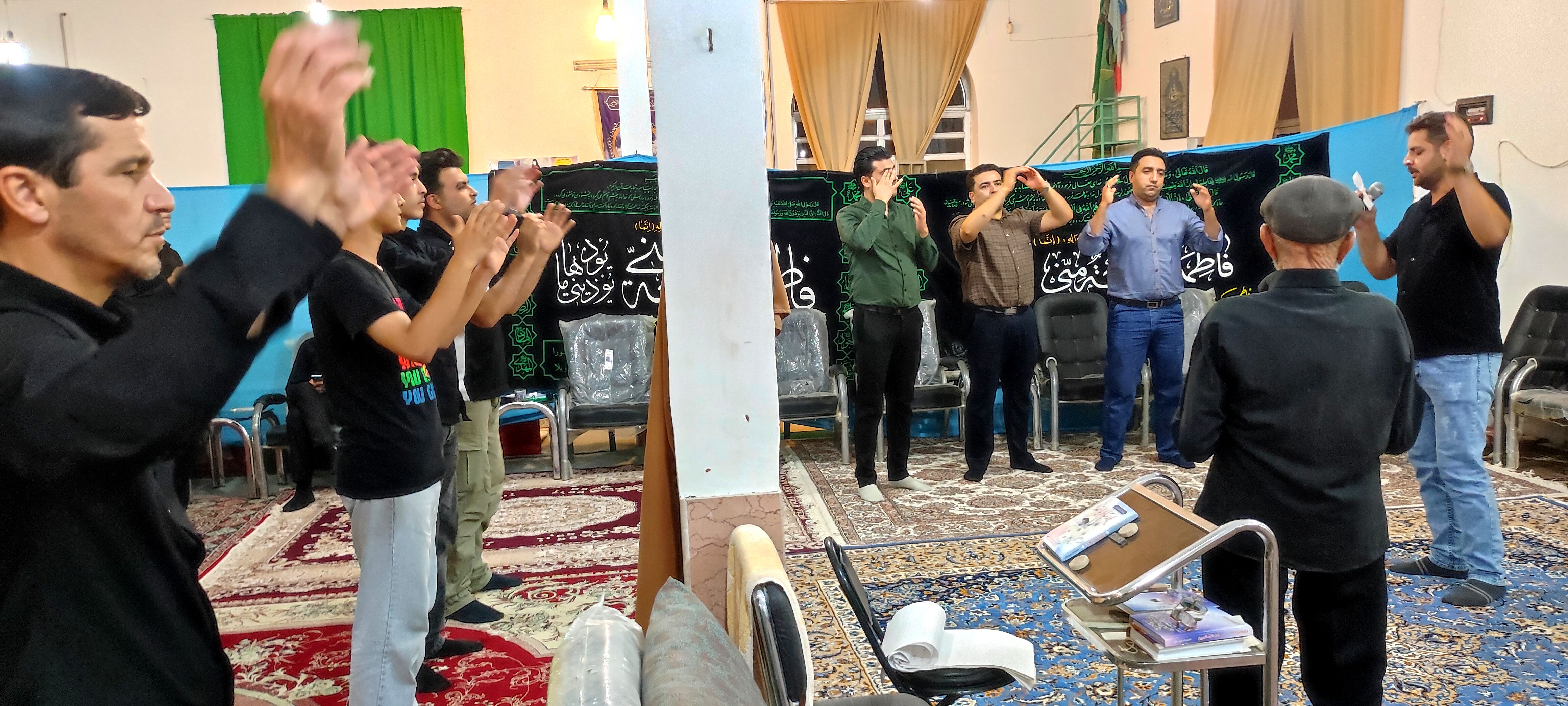 مراسم عزاداری شب عاشورای حسینی در مسجد محمد رسول (ص) حسین آباد شیروان