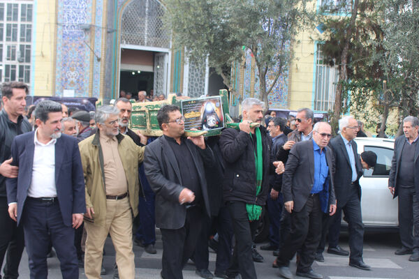 مراسم تشییع مادر شهید «حسین بی‌تا» در قم