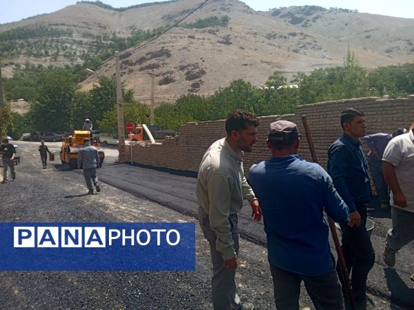 اجرای پروژه آسفالت ریزی در روستای مارکده