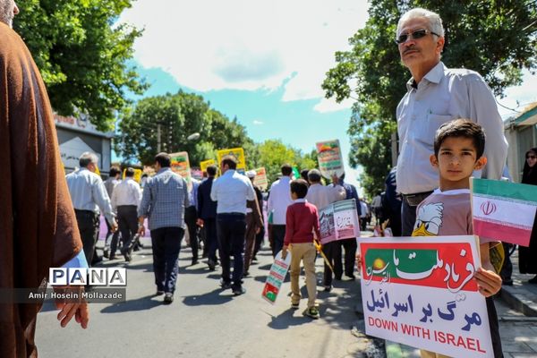 حضور کودکان در راهپیمایی روز قدس