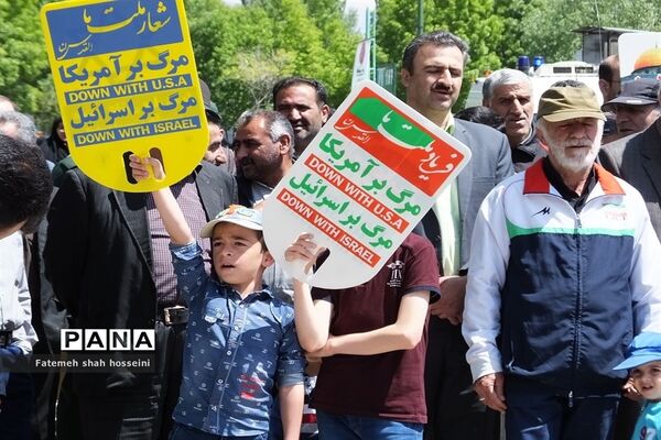 حضور پر شور مردم ولایتمدار شهرستان فیروزکوه در راهپیمایی روز جهانی قدس