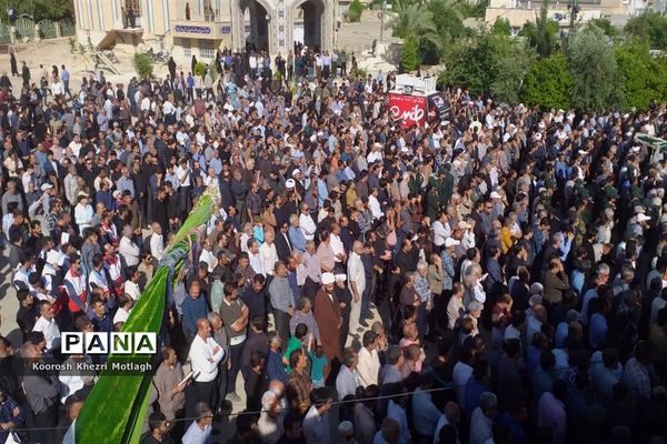 مراسم تشییع پیکر امام جمعه شهرستان کازرون