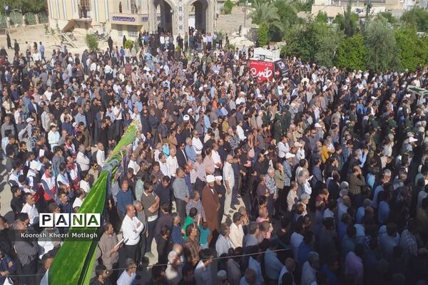 مراسم تشییع پیکر امام جمعه شهرستان کازرون