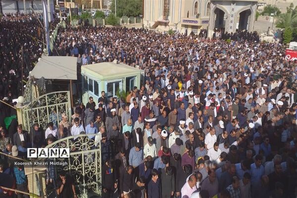 مراسم تشییع پیکر امام جمعه شهرستان کازرون
