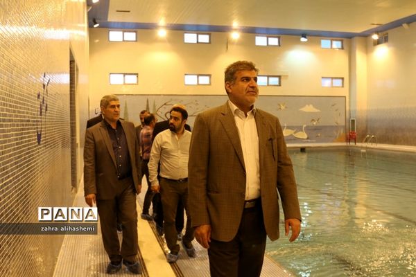 افتتاحیه استخر و سونای اندیشه در منطقه 7 تهران