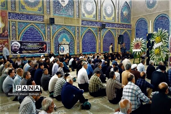 مراسم هفتمین روز درگذشت امام جمعه  شهرستان کازرون همراه با مراسم ارتحال امام خمینی (ره)