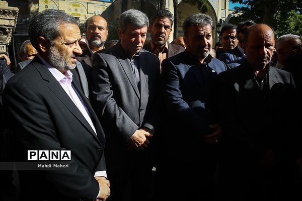 تشییع پیکر محمد رضا حافظی رئیس جامعه خیرین مدرسه ساز