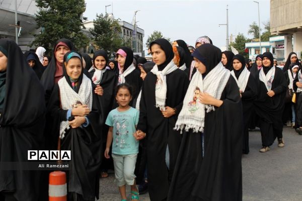 راهپیمایی هفته عفاف و حجاب در قائمشهر