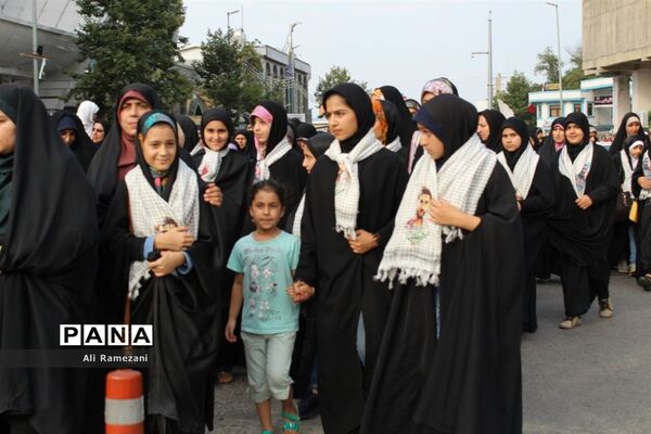 راهپیمایی هفته عفاف و حجاب در قائمشهر