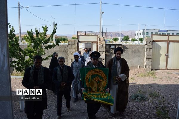 جشن دهه کرامت و حضور دومین گروه کاروان خدام رضوی در شهرستان سرایان استان خراسان جنوبی