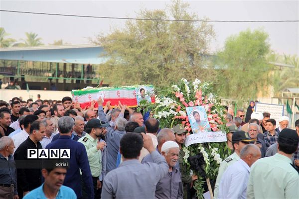 وداع باشکوه با پیکرسرهنگ شهیدعباس بهروزی درخِشت