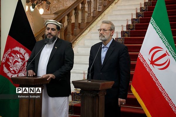 دیدار و کنفرانس خبری رؤسای مجالس ایران و افغانستان