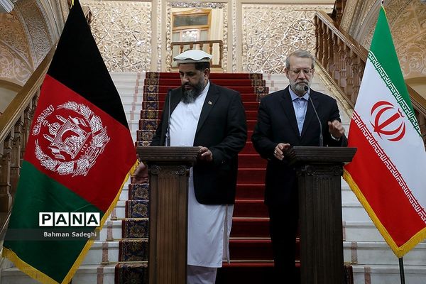 دیدار و کنفرانس خبری رؤسای مجالس ایران و افغانستان