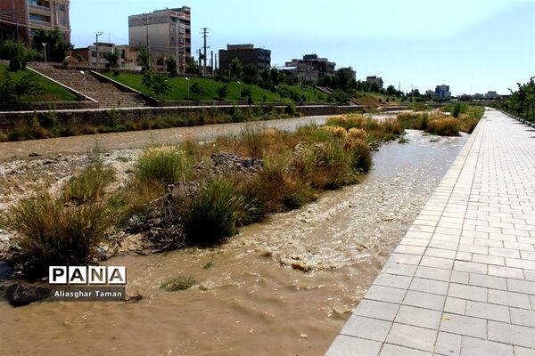 وضعیت بستر رودخانه شهرچای ارومیه
