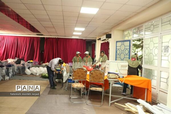 استقرار دانش‌آموزان پیشتاز اردوی ملی دختران در اردوگاه باهنر