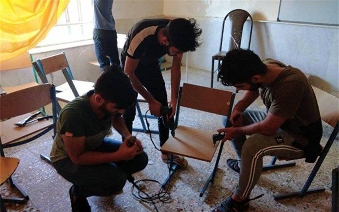 نوسازی میز ونیمکت های مدارس شهرستان امیدیه