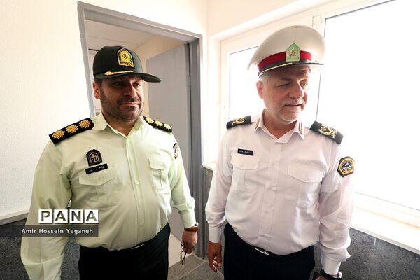 بازدید سرزده سردار هادیان فر از مرکز پلیس راهور و ساختمان جدید در حال احداث راهور جزیره کیش
