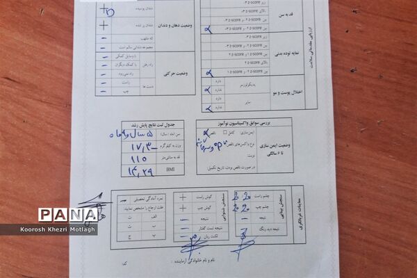 سنجش بیش از 2500 دانش‌آموز بدو ورود به پیش دبستان و دبستان در شهرستان کازرون