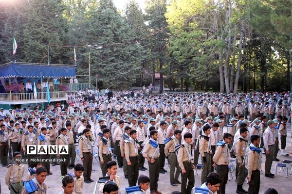 صبحگاه دومین روز از نهمین دوره اردوی ملی پیشتازان پسر سراسر کشور