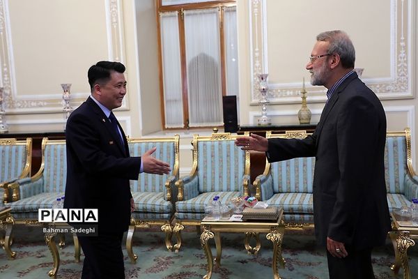 دیدار معاون رئیس مجمع عالی خلق کره شمالی با علی لاریجانی