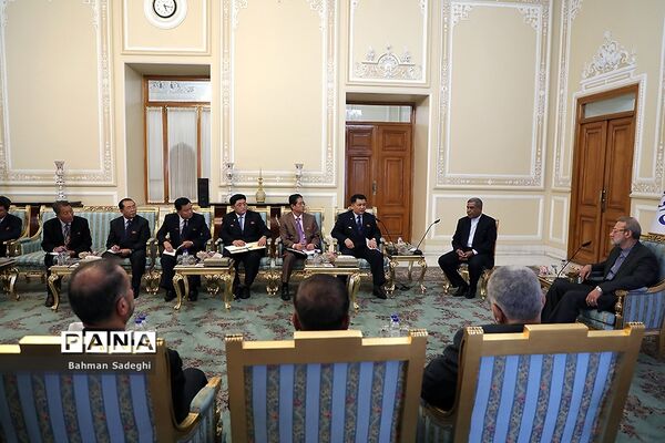 دیدار معاون رئیس مجمع عالی خلق کره شمالی با علی لاریجانی
