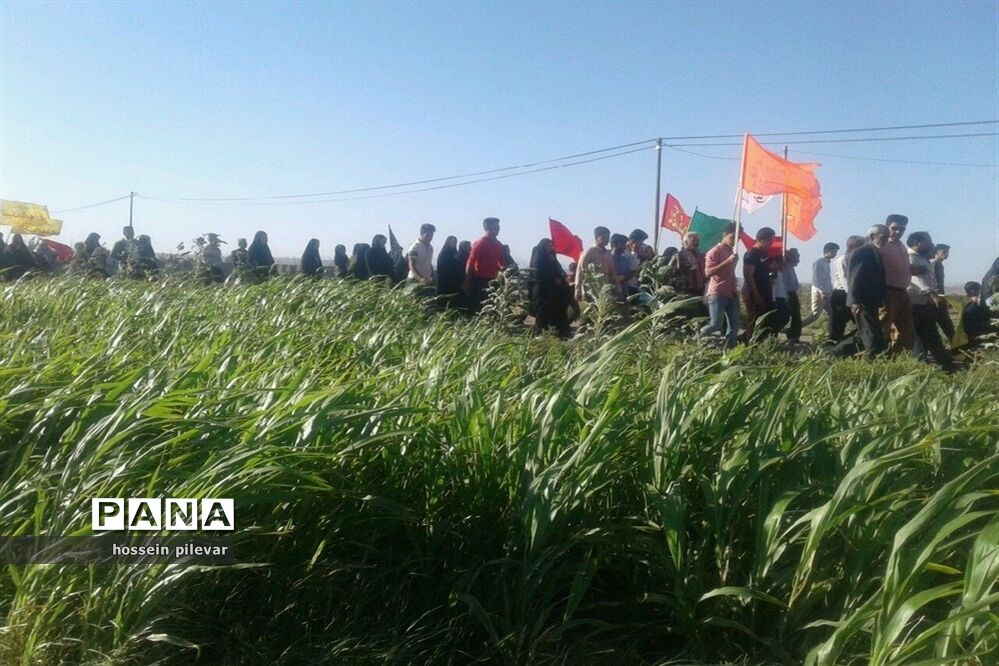 همایش پیاده‌روی خانوادگی و جشن ولایت علوی اکمال دین نبودی در جوار مزار امام زاده سید ابوالقاسم (ع) روستای نصرآباد
