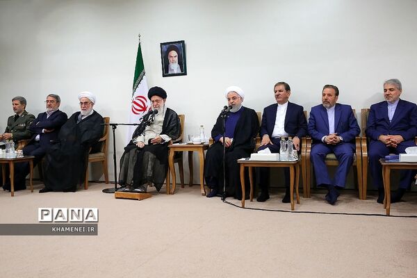 دیدار رئیس‌جمهوری و اعضای هیئت دولت با رهبر معظم انقلاب