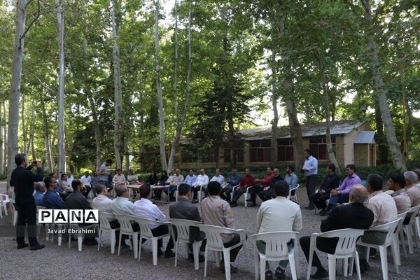 جلسه هماهنگی عوامل اجرایی اردوی ملی پیشتازان پسر در اردوگاه شهید رجایی باغرود نیشابور