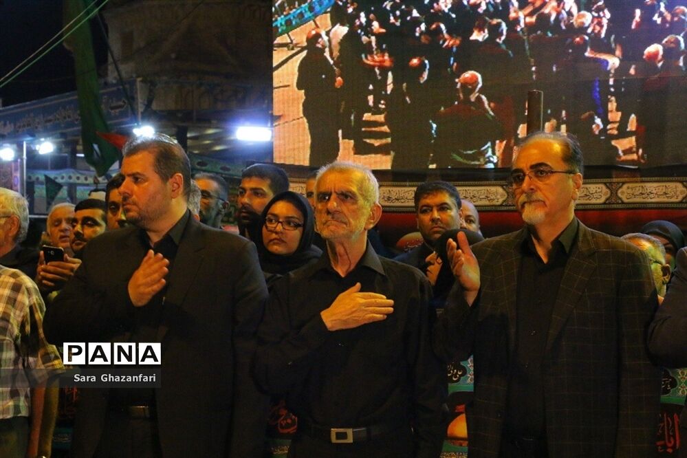 عزاداری شب هفتم ماه محرم در هیات‌های عزاداری ساری