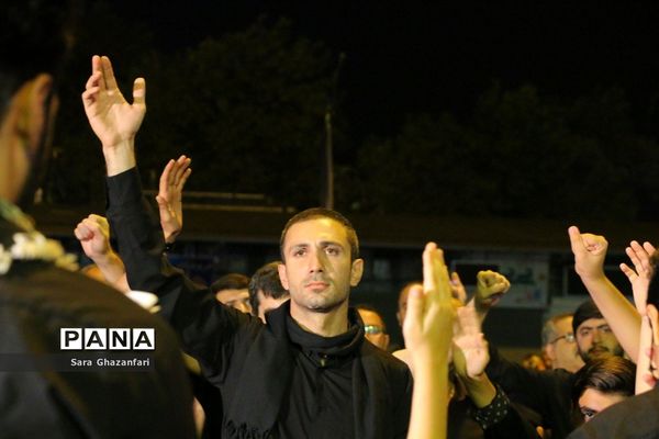 عزاداری شب هفتم ماه محرم در هیات‌های عزاداری ساری