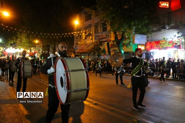 عزاداری شب هفتم ماه محرم در هیات‌های عزاداری ساری