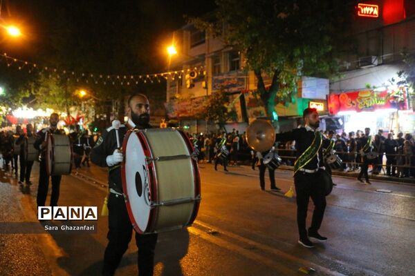 عزاداری شب هفتم ماه محرم در هیات‌های عزاداری ساری