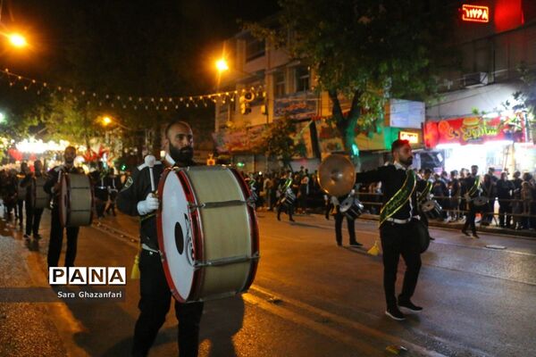 عزاداری شب هفتم ماه محرم در هیات‌های عزاداری ساری