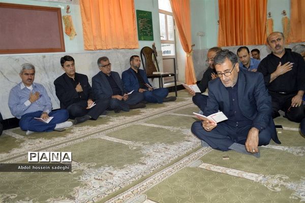 مراسم عزاداری امام حسین (ع) در اداره‌کل آموزش و پرورش استان بوشهر