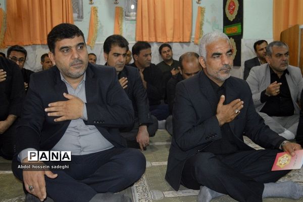 مراسم عزاداری امام حسین (ع) در اداره‌کل آموزش و پرورش استان بوشهر