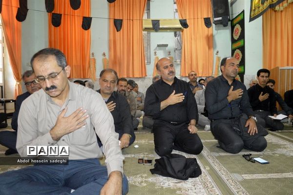 مراسم عزاداری امام حسین (ع) در اداره‌کل آموزش و پرورش استان بوشهر