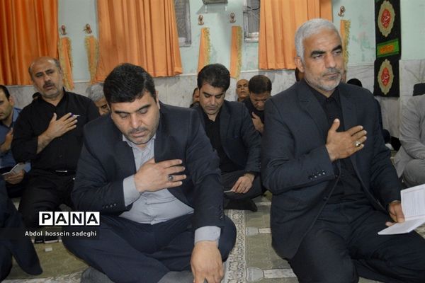 مراسم عزاداری امام حسین (ع) در اداره‌کل آموزش و پرورش استان بوشهر