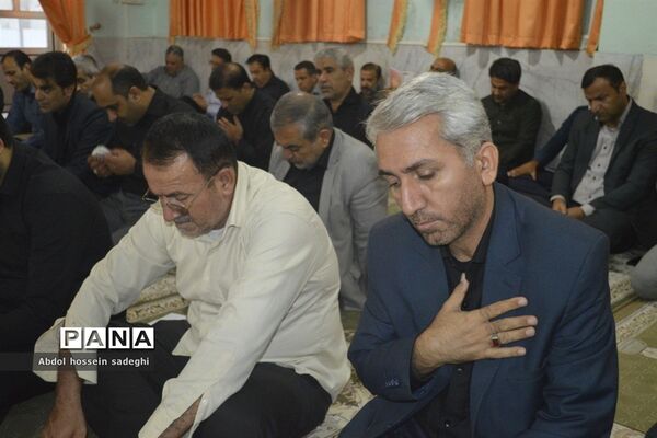 مراسم عزاداری امام حسین (ع) در اداره‌کل آموزش و پرورش استان بوشهر
