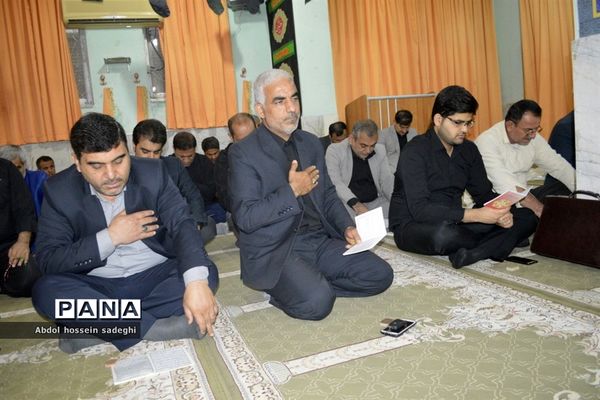 مراسم عزاداری امام حسین (ع) در اداره‌کل آموزش و پرورش استان بوشهر