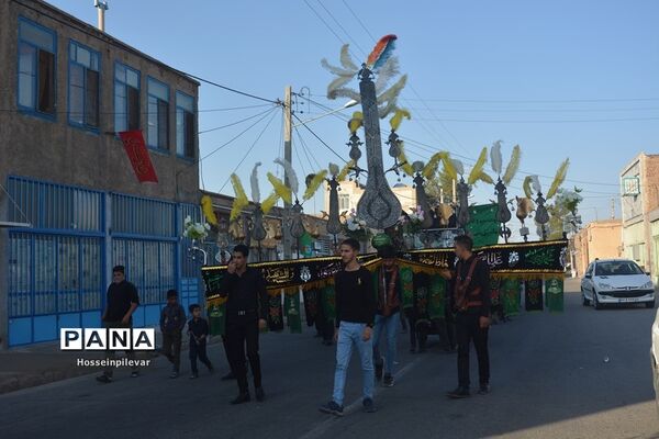 حرکت  هیات های عزاداری در شب تاسوعا در شهرستان خوسف