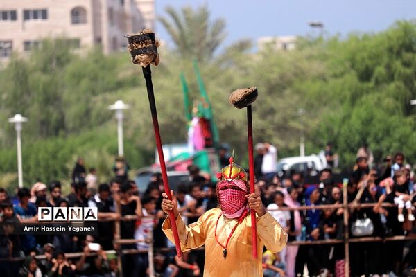 مراسم تعزیه و خیمه سوزان ظهر عاشورا در کیش