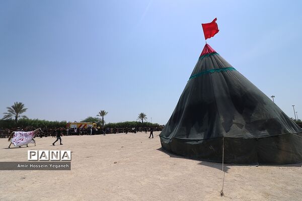 مراسم تعزیه و خیمه سوزان ظهر عاشورا در کیش