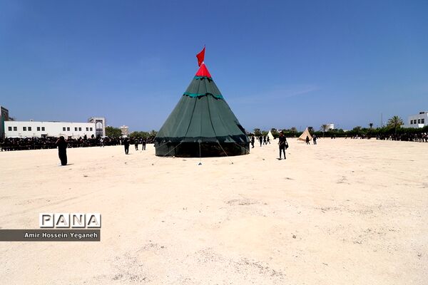 مراسم تعزیه و خیمه سوزان ظهر عاشورا در کیش