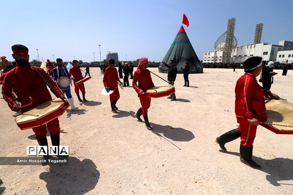 مراسم تعزیه و خیمه سوزان ظهر عاشورا در کیش