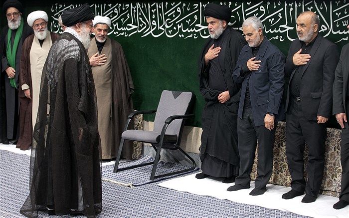 تصویر/ حضور مقتدی صدر درمراسم شام غریبان بیت رهبری