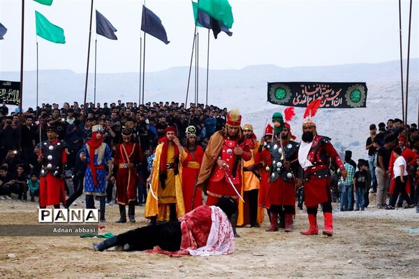 تعزیه روز عاشورا محرم در کوی آزادگان بخش اسیر شهرستان مُهر