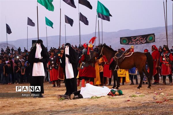 تعزیه روز عاشورا محرم در کوی آزادگان بخش اسیر شهرستان مُهر