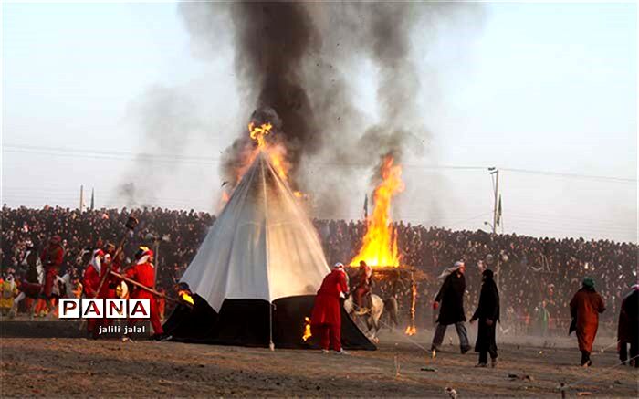 آئین سنتی و مذهبی خیمه برداری نوش آباد برگزار شد